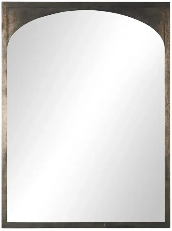 Marty Rustic Lodge Burnished Brown Iron Floor Mirror