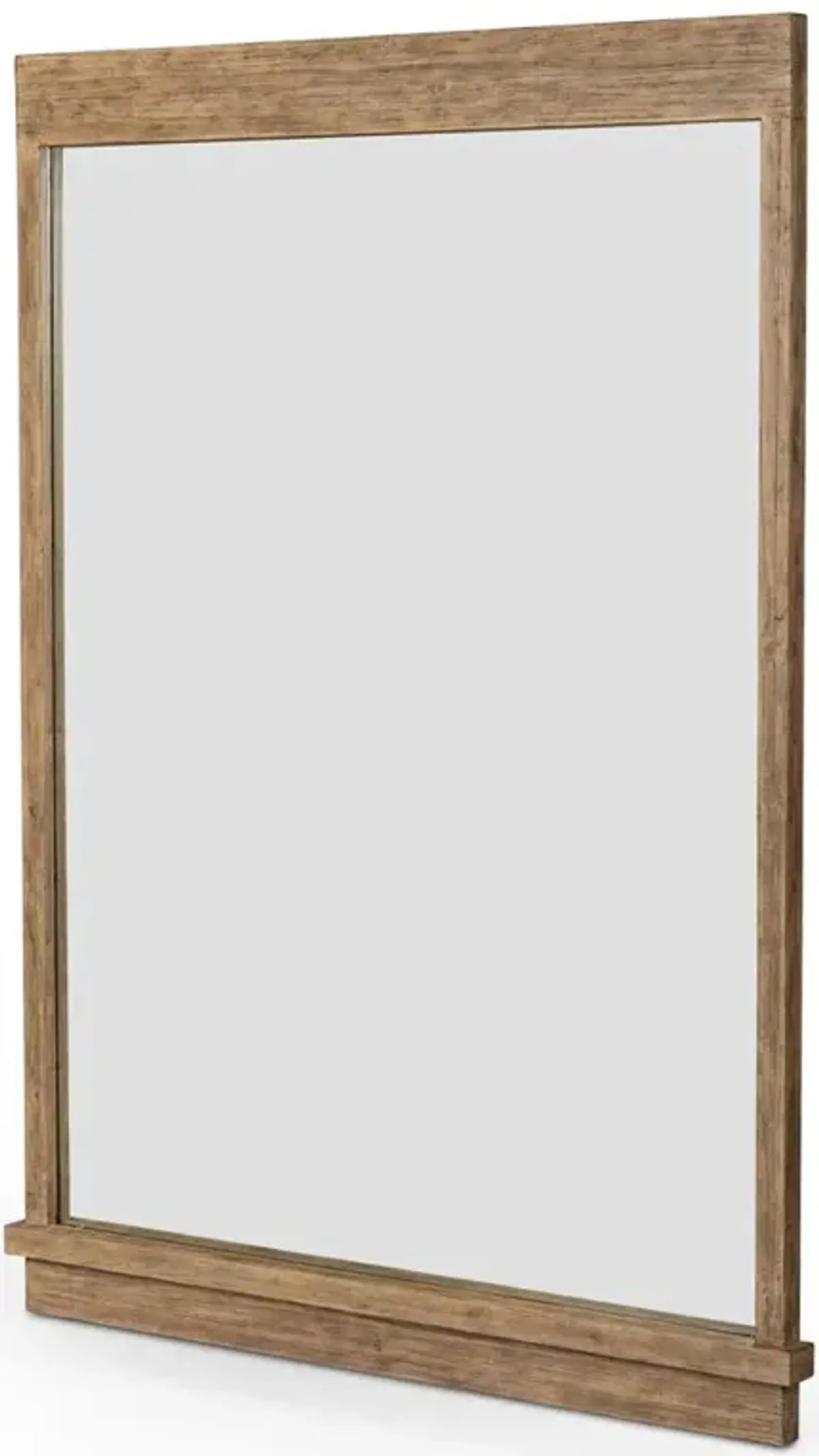 Avo Rustic Lodge Distressed Light Brown Wood Rectangular Floor Mirror