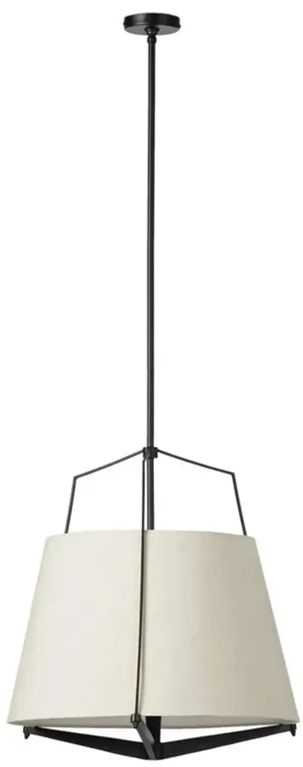 Marco Modern Classic Matte Black Iron Shaded Single Pendant