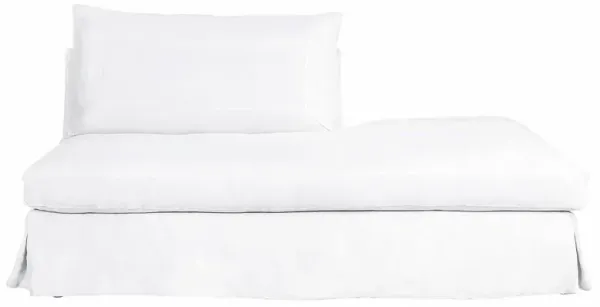 Cisco Home Seda Coastal Denim White Slipcovered Armless Bumper - Right Facing