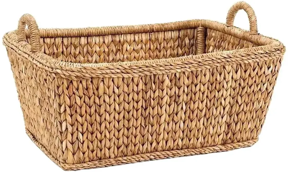 Tara Coastal Beach Natural Handwoven Rattan Euro Market Basket