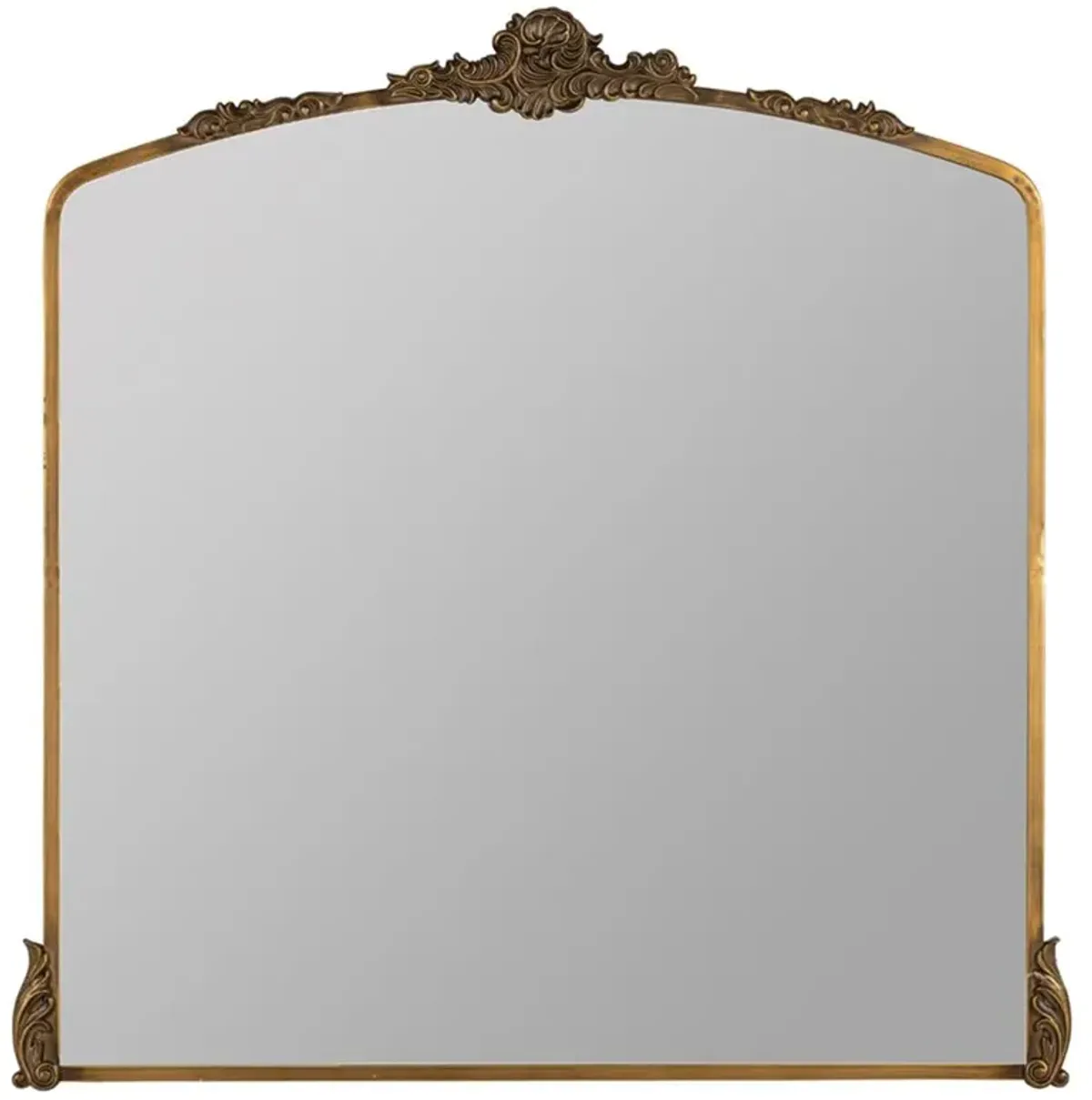 Ambrose French Country Antique Gold Metal Ornate Wall Mirror