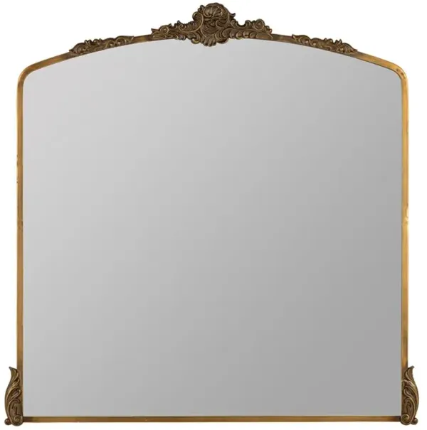 Ambrose French Country Antique Gold Metal Ornate Wall Mirror