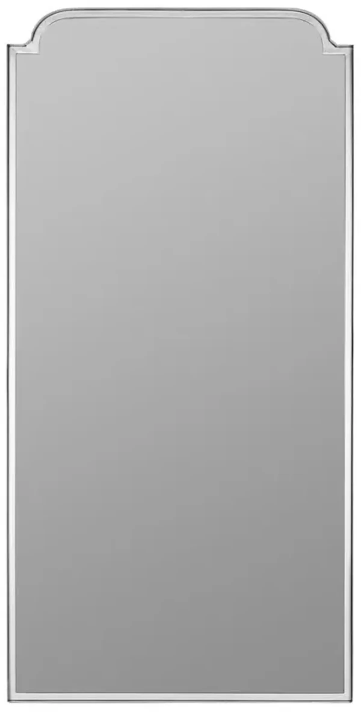 Lucille Hollywood Regency Modern Silver Metal Wall Mirror