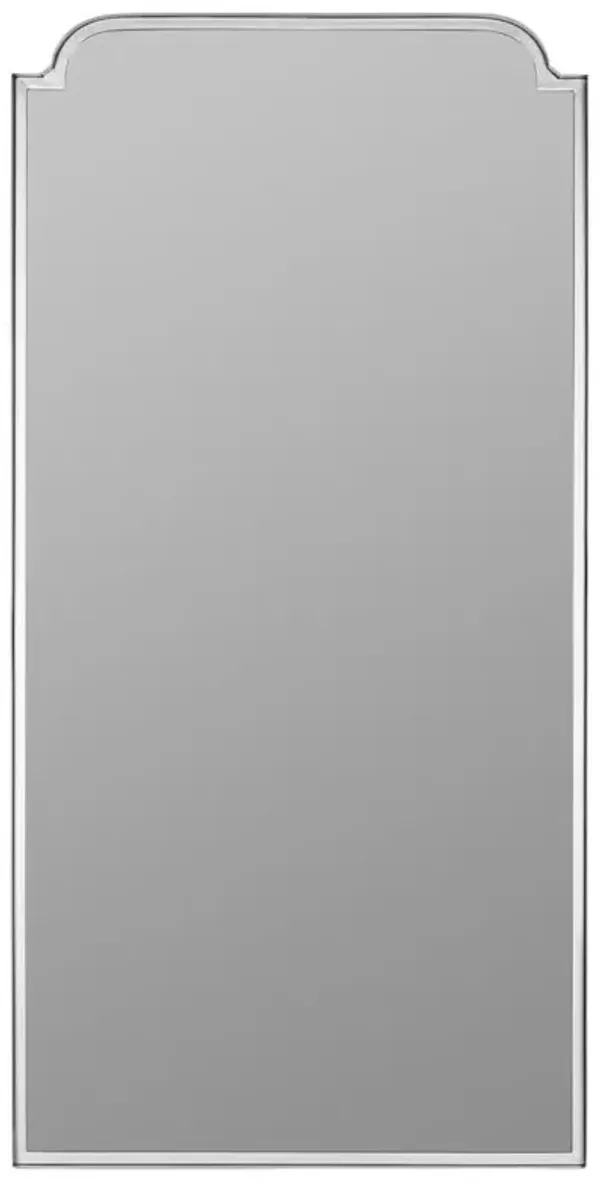 Lucille Hollywood Regency Modern Silver Metal Wall Mirror