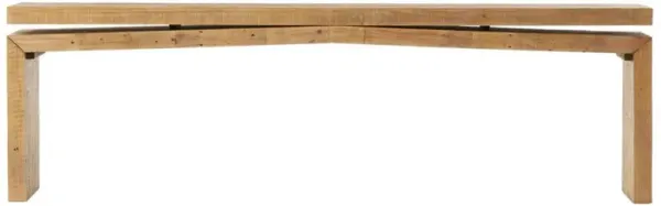 Rayan Rustic Lodge Brown Reclaimed Solid Pine Console Table - Large