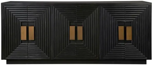 Ruby Modern Classic Black Reclaimed Wood Sideboard