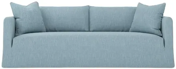 Kaoru Eggshell Blue Performance Slipcovered Sofa - 90"