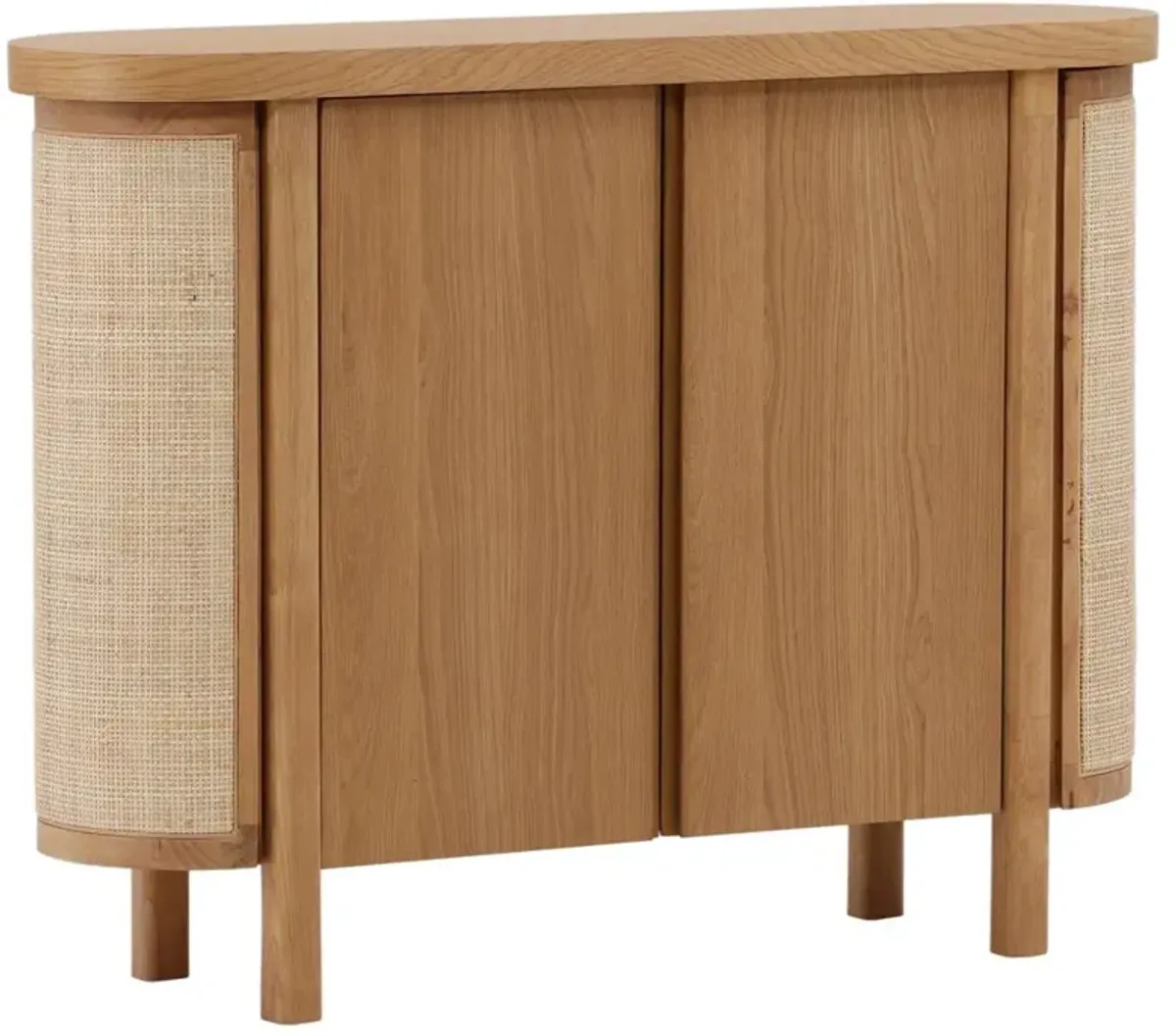 Elon Coastal Beach Natural Woven Cane Sideboard - 47''W