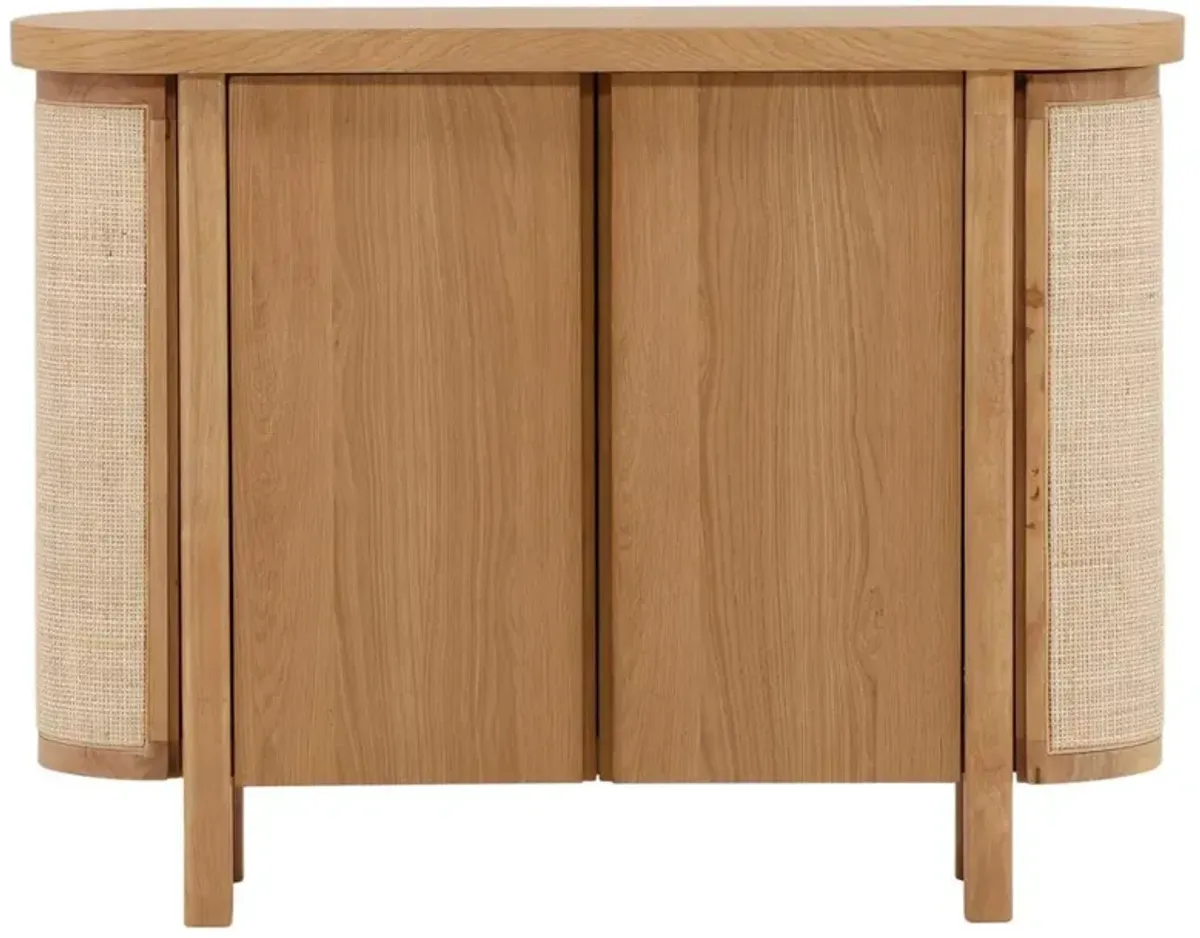 Elon Coastal Beach Natural Woven Cane Sideboard - 47''W