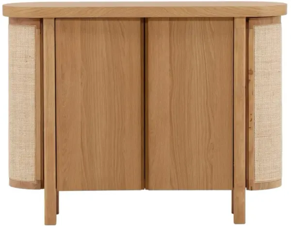 Elon Coastal Beach Natural Woven Cane Sideboard - 47''W
