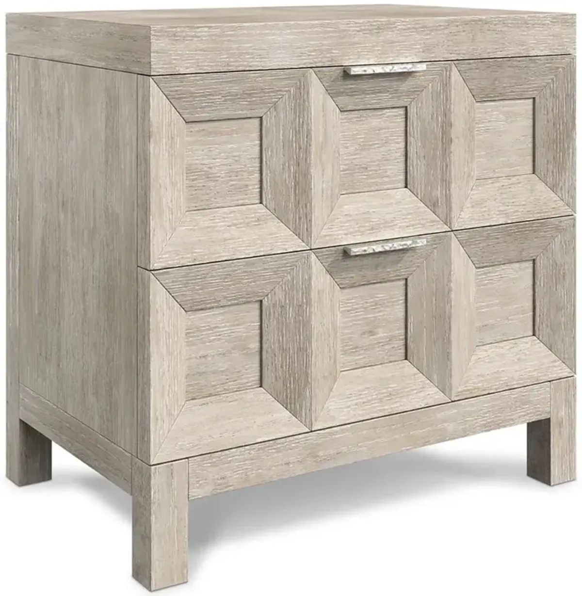 Isolde Modern Classic Beige Wood Nightstand - Small