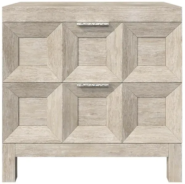 Isolde Modern Classic Beige Wood Nightstand - Small