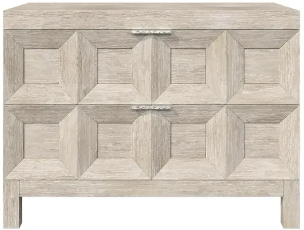 Isolde Modern Classic Beige Wood Nightstand - Large