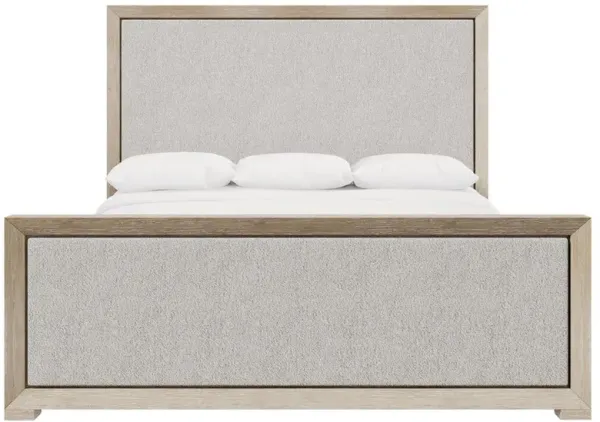 Isolde Modern Classic Grey Boucle Upholstered Wood Bed - King