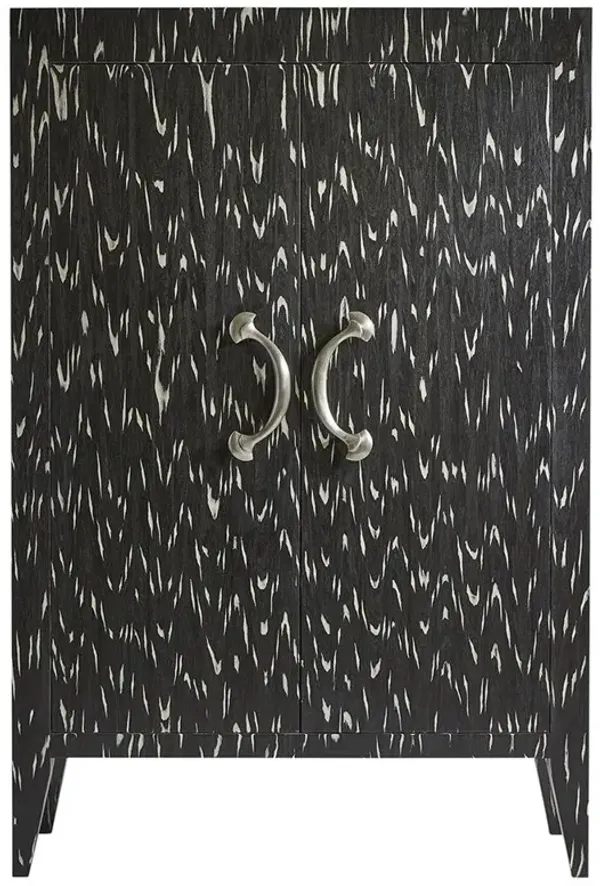 Ann Modern Classic Black White Wood Armoire