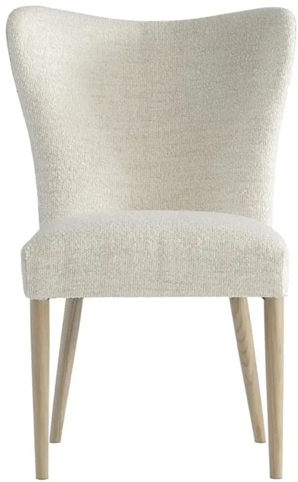 Kaiden Modern Classic Beige Upholstered Wing Back Dining Chair