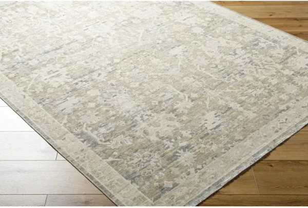 Ori French Country Beige Wool Patterned Rug - 1'11"x2'11"