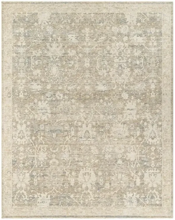 Ori French Country Beige Wool Patterned Rug - 7'10"x9'10"