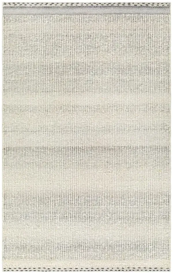 Shiloh Coastal Beach Grey Wool Striated Rug - 10'x14'
