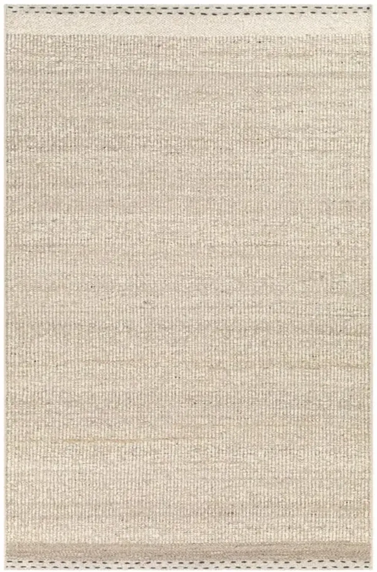 Shiloh Coastal Beach Beige Wool Striated Rug - 2'x3'