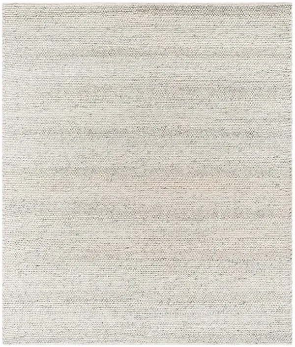 Jay Modern Classic Grey Wool Handwoven Solid Rug - 8'x10'