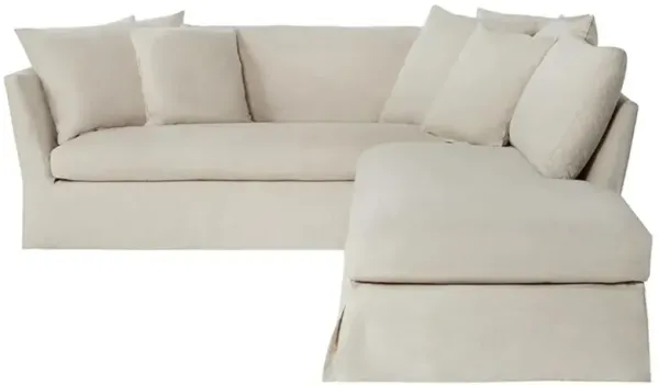 Cisco Home Seda Coastal Logan Oatmeal Slipcovered Sectional Sofa - Right Arm Facing