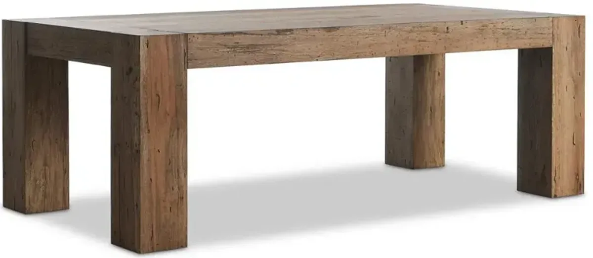 Oliver Rustic Lodge Brown Oak Rectangular Dining Table - Small - 86"W