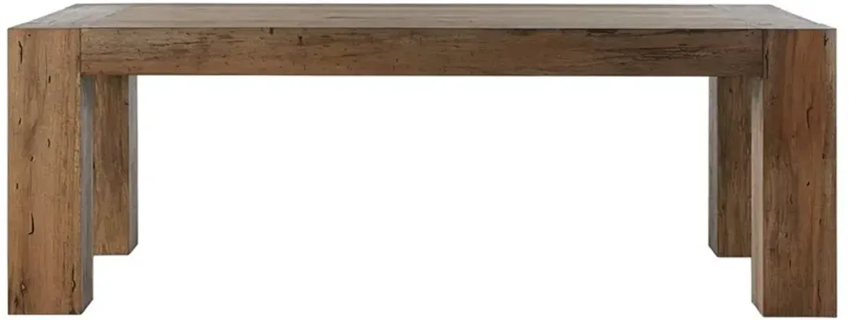 Oliver Rustic Lodge Brown Oak Rectangular Dining Table - Small - 86"W