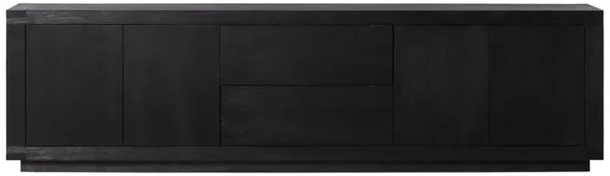 Nayeli Rustic Lodge Black Oak Media Console