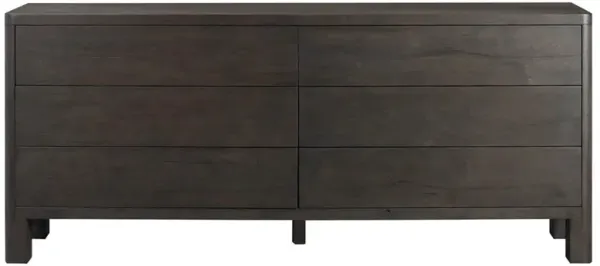 Slade Rustic Lodge Smoked Black Oak Double Dresser