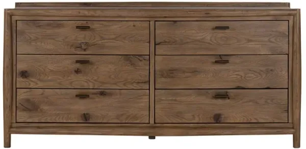 Genesis Rustic Lodge Brown Weathered Oak Double Dresser