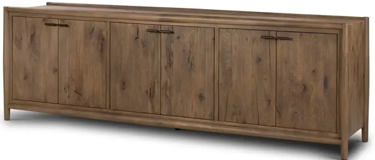 Genesis Rustic Lodge Brown Oak Wood Sideboard