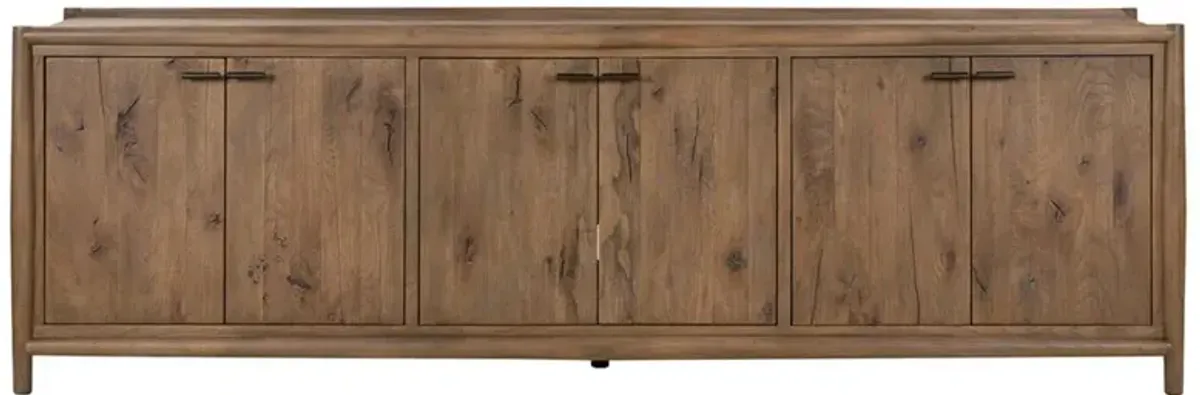 Genesis Rustic Lodge Brown Oak Wood Sideboard
