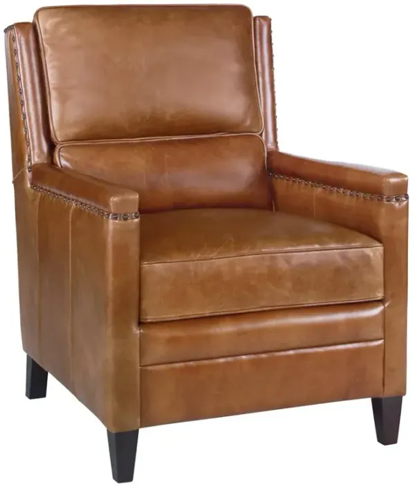 Century Bernard Rustic Lodge Brown Leather Arm Chair