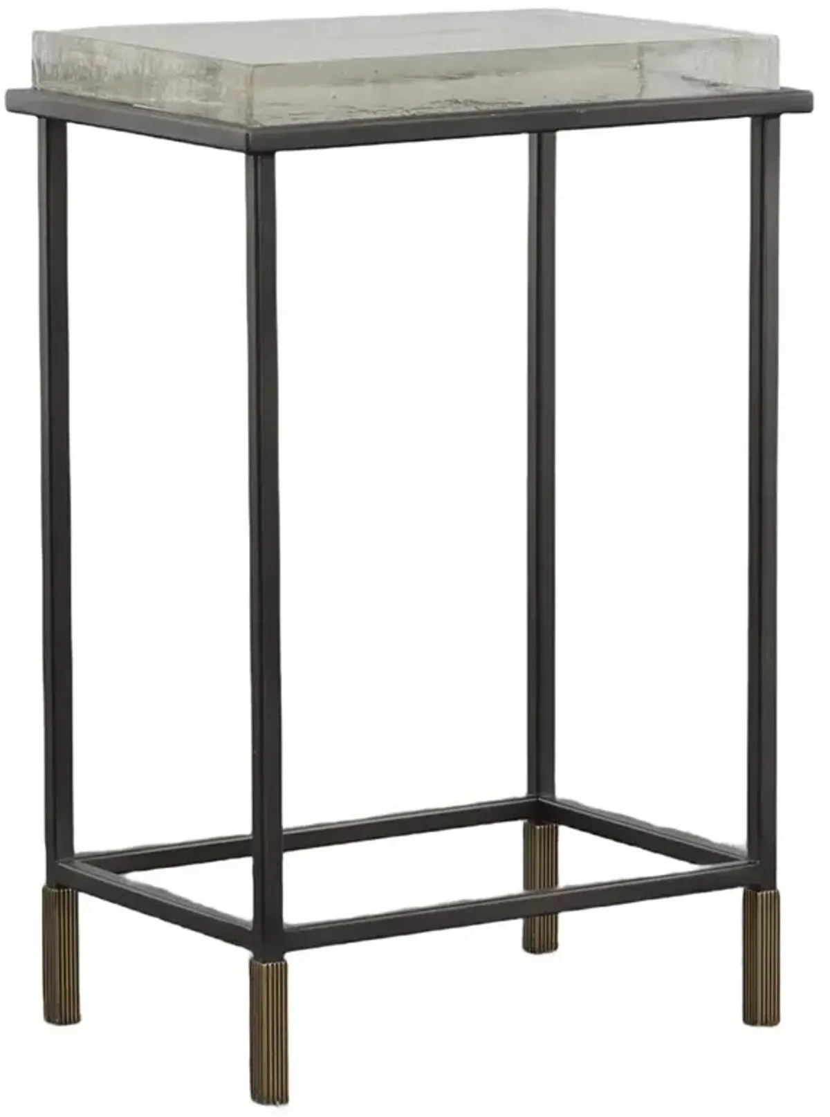 Century Compositions Modern Classic Glass Bronze Metal Drink Table
