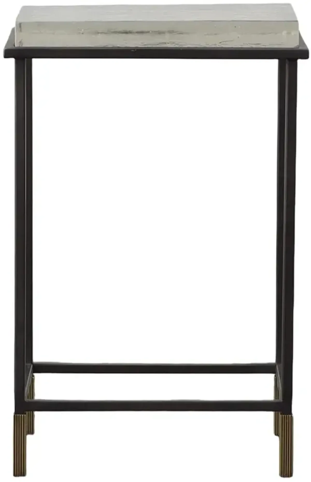 Century Compositions Modern Classic Glass Bronze Metal Drink Table