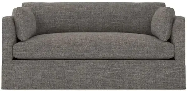 Madeline Truffle Performance Slipcovered Loveseat - 71"