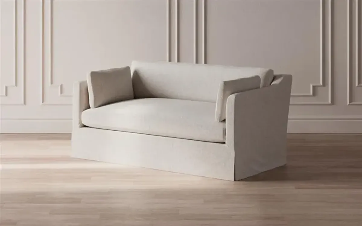 Madeline Sand Slipcovered Loveseat - 71"