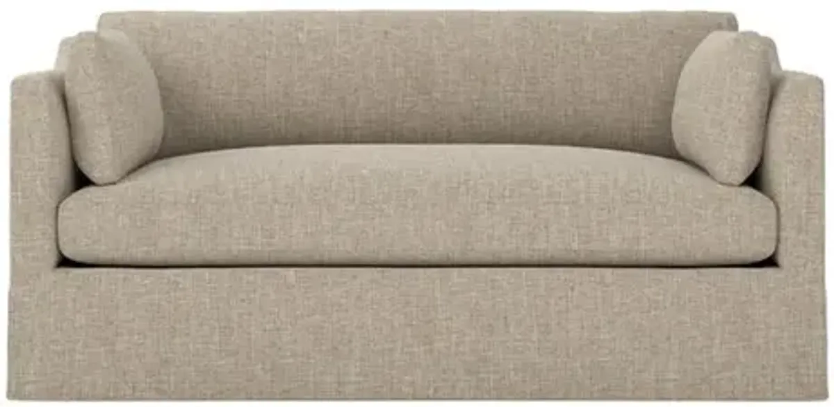 Madeline Sand Slipcovered Loveseat - 71"