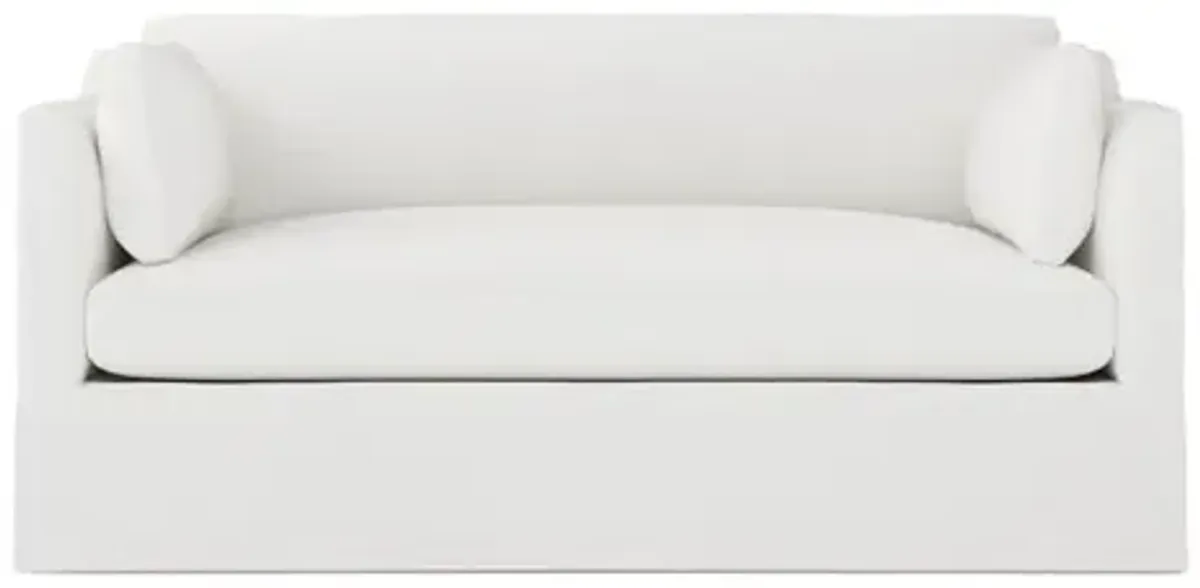 Madeline Snow Performance Slipcovered Loveseat - 71"