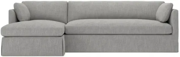 Madeline Nickel Performance Slipcovered Chaise Sectional - Left Chaise - 113"