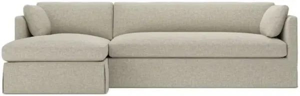 Madeline Baby Fawn Performance Slipcovered Chaise Sectional - Left Chaise - 113"