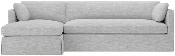 Madeline Frost Performance Slipcovered Chaise Sectional - Left Chaise - 113"