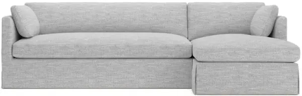 Madeline Frost Performance Slipcovered Chaise Sectional - Right Chaise - 113"