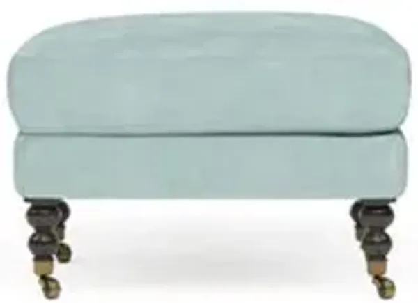 Madeline French Blue Ottoman