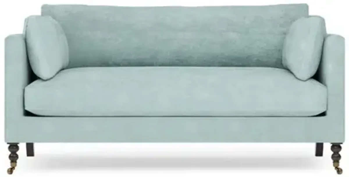 Madeline French Blue Loveseat - 71"