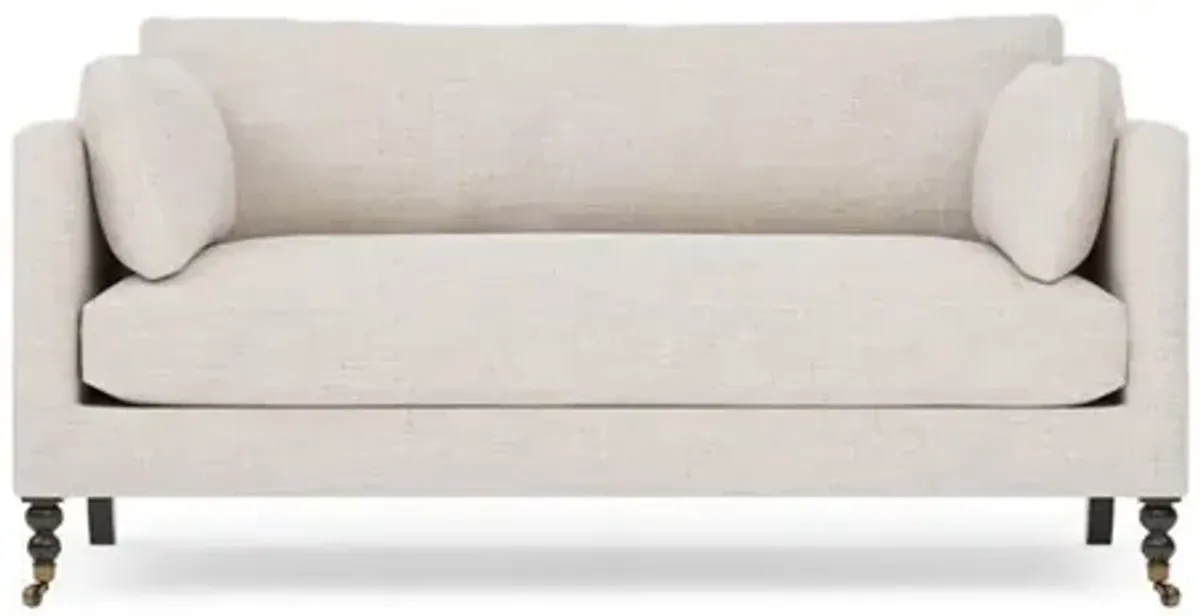 Madeline Heathered Cream Performance Loveseat - 71"