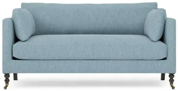 Madeline Eggshell Blue Performance Loveseat - 71"