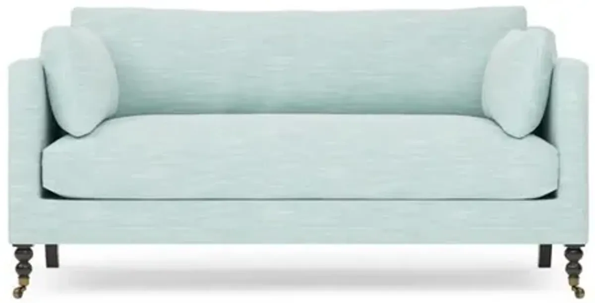 Madeline Sea Mint Performance Loveseat - 71"